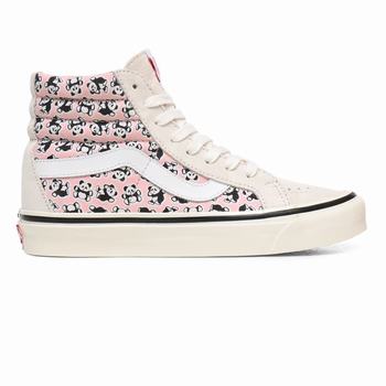 Vans Anaheim Factory Sk8-Hi 38 DX - Naisten Korkeavartiset tennarit - Valkoinen/Pinkki